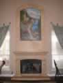 Niche Mediterranean Mural above Fireplace